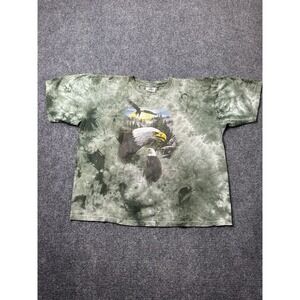 Mens Shirt Bald Eagle Alaska Graphic Tie Dye Green Nature Outdoors Print Size XL